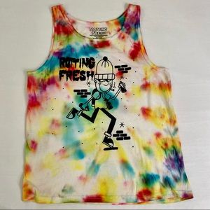 “rotting fresh” LA graffiti crew tie dye tank 420% cotton 😶‍🌫️ / size medium